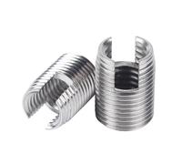 Écrous à insérer filetés autotaraudeurs à fente en 4 à 20 inserts filetés M2 M12, de réparation filetage métallique, vis autotaraudeuses fente(M3-20pcs)
