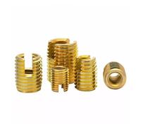 Écrous à insérer filetés autotaraudeurs à fente en Inserts de réparation filetage métallique autotaraudeurs en acier galvanisé style 302 M2 M3 M4 M5 M6 M8 M10(M6x14 (5Pcs))