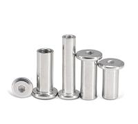 Écrous à insérer, vis à tête creuse, 10 pièces, en acier inoxydable, tête hexagonale plate, rivet de meuble, connecteur, manchon, écrou M3 M4 M5 M6 M8,(M4x16mm)