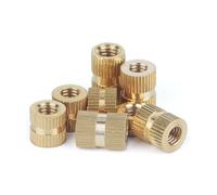Écrous à insert en laiton, 100/50/20 pièces, M.4 M1.6 M2 .5 M3 M4 M5 M6 M8, moulage par injection, filetage moleté(Length 2mm,100PCS M3 OD 5.3mm)
