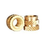 Écrous à insert thermofusibles en laiton, 10 à 100 pièces, M1.4, M1.6, M2, M2.5, M3, M4, M5, M6, M8, moulage par chauffage, inserts en cuivre, écrou en laiton à double sergé(M6 (OD 8mm) 20pcs)