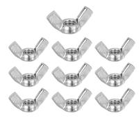 Écrous à oreilles, 10 pièces 1/4"-20 5/16"-18 304 pièces de fixation en acier inoxydable écrou papillon finition lisse for la réparation, l'installation et la construction(3/8 16)(10# 24)