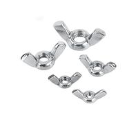 Écrous à oreilles Écrous à main papillon, écrou papillon 10 pièces M3/4/5/6/8 en acier inoxydable écrou à oreilles papillon filetage ajustement boulon à vis métrique couleur argent Écrous à oreilles (