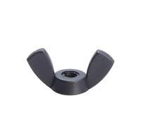 Écrous à oreilles en nylon, lot de 1, 2, 5 ou 10 pièces, M3, M4, M5, M6, M8, M10, noir et blanc, en plastique, réglables(Black,M4 10pcs)