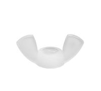 Écrous à oreilles en nylon, lot de 1, 2, 5 ou 10 pièces, M3, M4, M5, M6, M8, M10, noir et blanc, en plastique, réglables(White,M6 5pcs)
