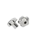 Écrous À Poignée Cinq Étoiles En Acier Inoxydable M6 M8 M10 M12 M14 M16 ~ M20 304, Écrou Pouce Mécanique Forme D'étoile De Fleur Prunier, Bouton Serrage(Through Hole,M12(Head 48)-1pcs)