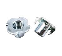 Écrous à quatre griffes en acier épais for haut-parleur, 2/10/20 pièces, M4, M5, M6, M8, M10, M12, for meubles en bois, longueur: 6 à 17mm(2pcs M10x16)