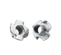 Écrous à rainure en T, boulons à rainure en T, 50 pièces M3/M4/M5/M6/M8/M10/M12, écrous à griffes borgnes for quincaillerie de meubles en bois(M4)