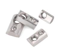 Écrous à ressort à rainure en T, Écrous à ressort en T enroulables série 20 for profilés aluminium 2020 M3-M6, paquet de 10 100 pièces(M4-50pcs)