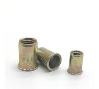 Écrous à riveter métalliques, écrous à insérer, Écrous à rivet à tête fraisée en acier inoxydable 304 ou en acier au carbone M3-M10, paquet de 2 à 10 pièces(Carbon Steel,M5 10pcs)