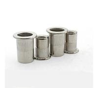 Écrous à riveter métalliques, écrous à insérer, Écrous à rivet aveugle à tête plate en acier inoxydable A2 SUS 304, M3 à M12, paquet assorti(M10 5PCS)