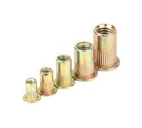 Écrous à riveter métalliques, écrous à insérer, Écrous à rivet aveugles filetés à tête moletée M3-M12, acier au carbone zingué, paquet assorti(M8 (20pcs))