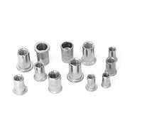 Écrous à riveter métalliques, écrous à insérer, Écrous à riveter filetés à tête fraisée plate en acier inoxydable 304 M3 M4 M5 M6 M8 M10 M12 10 pièces(Small Countersunk,M6)