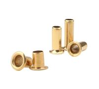 Écrous à rivets creux en laiton M0,9 M1,5 M2 M2,5 M3 M4 M5 M6 for circuits imprimés, clous for circuits imprimés, écrous à rivets tubulaires(M4x3mm(50pcs))