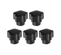 Écrous à serrer à la main en bakélite M5, 5 pièces, filetage étoile, écrous à pouce mécaniques noirs, bouton de serrage, écrous manuels Non perforés