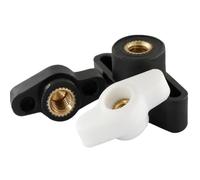 Écrous à serrer à la main, Type M4 M5 M6 M8 25#37# T, aile en bakélite prune, 10 pièces/lot(S36 black blind,M5 10pcs)