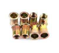 Écrous à sertir à tête plate M3 M4 M5 M6 M8 M10 M12, capuchon fileté for riveteuse, acier au carbone(22Pcs M6)