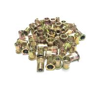 Écrous à sertir aveugles en acier inoxydable M3 M4 M5 M6 M8 M10 M12, inserts filetés zingués for panneaux et boîtiers(Yellow,M10(5pcs))