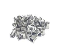 Écrous à sertir aveugles en acier inoxydable M3 M4 M5 M6 M8 M10 M12, inserts filetés zingués for panneaux et boîtiers(Silver,M6(10pcs))
