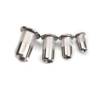 Écrous à sertir filetés en acier inoxydable M3 M4 M5 M6 M8 M12, inserts filetés à tête moletée en acier(20PCS M4)