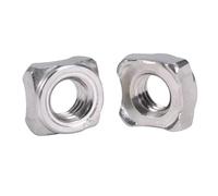 Écrous à souder carrés en acier inoxydable 304, type A/B, écrous à quatre pans M3 M4 M5 M6 M8 M10 M12(B,A M6-50PCS)