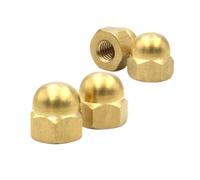 Écrous à tête bombée en laiton, 1 à 20 pièces, M3, M5, M6, M8, M10, M12, M14, M16, M20, à tête sphérique décorative, GB923, DIN1587(M14 (1pc))