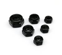 Écrous autobloquants hexagonaux Nylstop en acier inoxydable 304, finition noire, DIN 985, M2, M2.5, M3, M4, M5, M6, M8, M10 et M12, en lots de 2, 10 ou 25 pièces.(M3 25pcs)