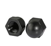 Écrous borgnes à dôme, écrou borgne en laiton et nylon en acier inoxydable 304, tête hexagonale, écrous borgnes métriques, noir et blanc, acier nickelé M3M4M5M6M8M10M12~M36(Nylon Black-M27 (1Pcs))