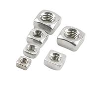 Écrous borgnes carrés métriques en acier inoxydable, 5 à 50 pièces, M3, M4, M5, M6, M8, M10, for profilés métalliques et meubles(M10 5pcs)