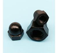 Écrous borgnes en nylon DIN 1587 - Écrous borgnes hexagonaux décoratifs, tailles M3 à M16 | 5/10/50 pièces(Black,10pcs M8)
