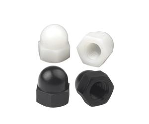 Écrous borgnes hexagonaux, Couvre-écrous en forme de dôme hexagonal plastique et Nylon, multicolores, plusieurs tailles, 5/10/20 pièces(Black,M8 10Pcs)