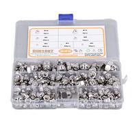 Écrous borgnes hexagonaux en inox 304, kit de 249 pièces M3 - M12 DIN1587, finition brillante - Résistance optimale à la corrosion, utilisation polyvalente pour mécanique et