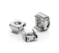 Écrous cage à cartes M4 M5 M6 M8 en acier inoxydable 304, lot de 100 ou 200 pièces, écrous flottants à quatre pans creux carrés à encliqueter(200pcs M4)