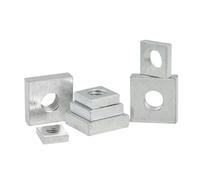 Ecrous carrés, 5/10/20/40 pièces M2.5 M3 M3.5 M4 M5 M6 M8 acier au carbone galvanisé(M6x12x12x4 (20pcs))