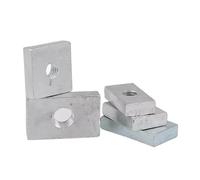 Écrous carrés en acier inoxydable, M3-M8 Écrous Rectangulaires Pack 10/50pcs Profil En Aluminium Curseur Bloc Accessoire(10pcs,M5x17x12x3)