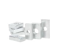 Écrous carrés M3 M4 M5 M6 M8, 10/50 pièces, écrous rectangulaires en acier inoxydable 304, écrous à bloc coulissant fin(50pcs-M5x20x13x4)