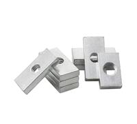Écrous carrés M3 M4 M5 M6 M8, écrous rectangulaires à bloc coulissant fin, quincaillerie profilée en aluminium noir zingué 10 pièces(10pcsxM5x10x7x4mm)