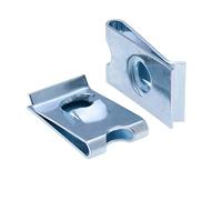 Ecrous Clips 5.5 mm en U Vis Captives pour Panneaux Fixations Rapides Plaquées Zinc Écrous en U Vis Autotaraudeuses Clips Spire Universel de Montage pour Voiture Trou Taraudé pour M3 M4 M5 (25 pcs)