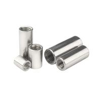 Écrous coulissants, écrous de connexion ronds, M3 M4 M5 M6 M8 M10~M16, acier inoxydable 304, écrou de raccordement cylindrique for joint de colonne rond allongé (M12x20x20, 1 pièce)(M10x16x25 1pcs)