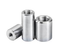 Écrous coulissants, écrous de connexion ronds, M6 M8 M10 en acier inoxydable 304, écrou de raccordement cylindrique for joint de colonne rond allongé et épaissi (M6x10x20 (2 pièces))(M6x12x30(2pcs))