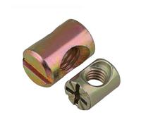 Écrous cylindriques en acier inoxydable, Écrous de baril meubles M4 M5 M6 M8 cheville croisée fendue 5/10 pièces(Slotted M8x18mm5pcs)