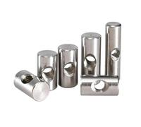 Écrous cylindriques pour meubles, Boulons à tête cylindrique en acier inoxydable 304 M4/M5/M6, écrous encastrés trou transversal for meubles bois(M6x25 (3Pcs))