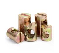 Écrous cylindriques pour meubles, Boulons de meubles en acier M5 M6 M8, goupille cylindrique, goujon, trou transversal, écrou encastré(M6X15 10PCS)