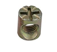 Écrous cylindriques pour meubles, Écrou cylindrique à fente, entraînement transversal, trou horizontal, marteau encastré for meubles M6 M8(Cross Slotted Nut,M8x15 (20pcs))
