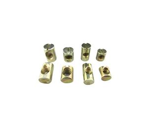 Écrous cylindriques pour meubles, Écrous à barillet fendus paquet de 50 métalliques M4 M5 M6 M8(M8x17mm)