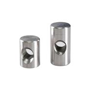 Écrous cylindriques pour meubles, Écrous encastrés en acier inoxydable 304 M4 M5 M6 for meubles bois, argent(M4x14 (20Pcs))