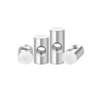 Écrous cylindriques pour meubles, Lot de 10 fixations en acier inoxydable M4 M5 M6, argent, plusieurs tailles(M4x20 OD6)