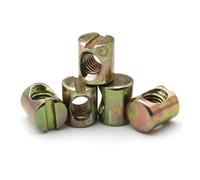 Écrous cylindriques pour meubles, Lot de 6 écrous à tête cylindrique et goujon encastrés for marteau trou horizontal fendu M4-M8(M8x17mm)