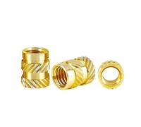 Écrous d’insertion en laiton, 50 pièces M3 * 5 ensemble de chaleur en laiton insérer des écrous moletés filetés(4mm)