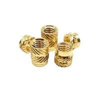 Écrous d’insertion en laiton, Écrous moletés en laiton et cuivre, 50 pièces, for impression 3D moulage thermofusible(5mm)
